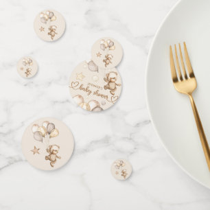 Wir können frühzeitig abwarten Babydusche Confetti Konfetti