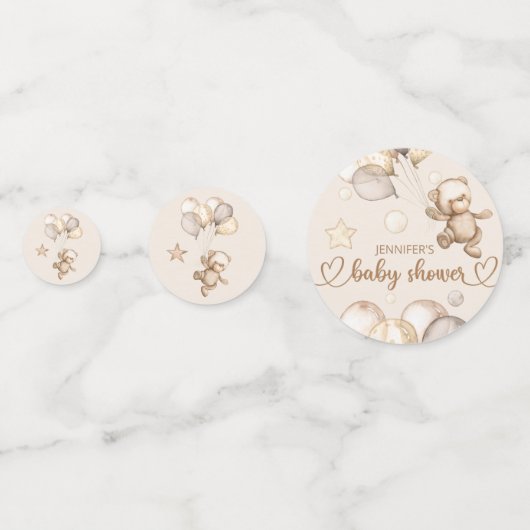 Wir können frühzeitig abwarten Babydusche Confetti Konfetti (Vorderseiten)