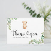 Wir können frühzeitig abwarten Babydusche dank Ihr Dankeskarte (Stehend Vorderseite)