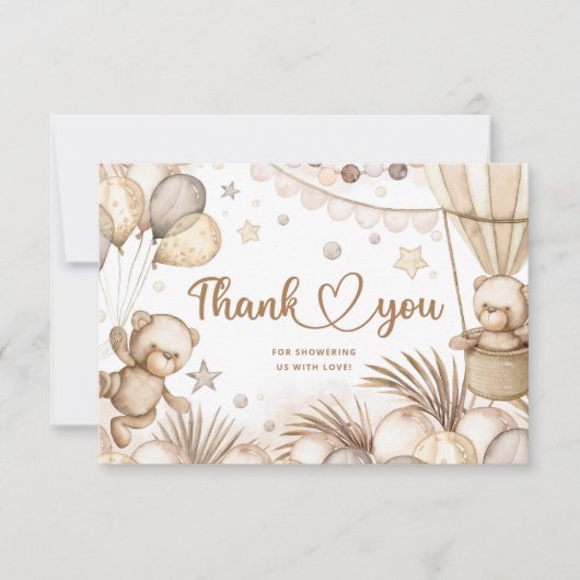 Wir können frühzeitig abwarten Babydusche dank Ihr Karte (Vorderseite)