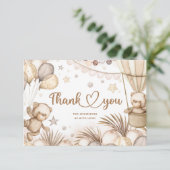 Wir können frühzeitig abwarten Babydusche dank Ihr Karte (Stehend Vorderseite)