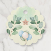 wir können frühzeitig abwarten, Babydusche Geschenkanhänger (Rückseite)