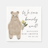 Wir können frühzeitig abwarten Babydusche Papier N Serviette (Vorderseite)