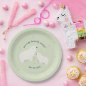 Wir können frühzeitig abwarten Babydusche Papierpl Pappteller (Party)