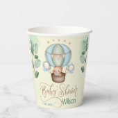 wir können frühzeitig abwarten, Babydusche Pappbecher (Rückseite)