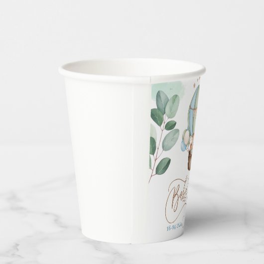 wir können frühzeitig abwarten, Babydusche Pappbecher (Rechts)