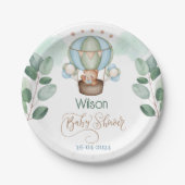 wir können frühzeitig abwarten, Babydusche Pappteller (Vorderseite)