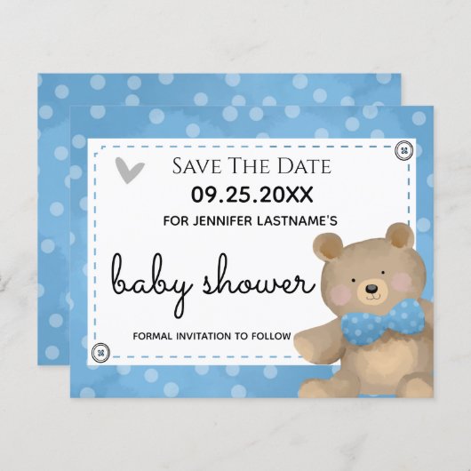 Wir können frühzeitig abwarten Babydusche Save the (Vorne/Hinten)