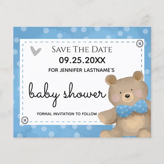 Wir können frühzeitig abwarten Babydusche Save the (Vorderseite)