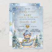 Wir können frühzeitig abwarten Babydusche trostlos Einladung (Vorne/Hinten)