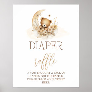 Wir können frühzeitig abwarten Babydusche Windeln Poster