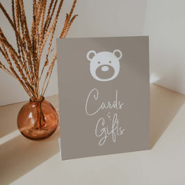 Wir können frühzeitig abwarten Babyduschkarten Ges Sockelschild