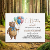 Wir können frühzeitig abwarten Bärenballon Babydus Einladung