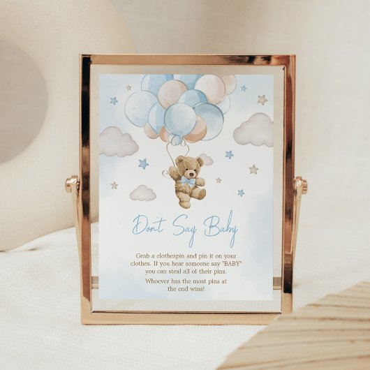 Wir können frühzeitig abwarten Bärenballon sagen S Poster