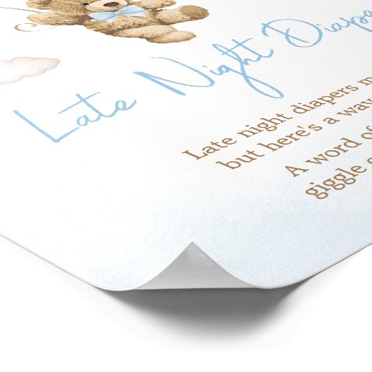 Wir können frühzeitig abwarten Bärenballon spät ab Poster (Ecke)