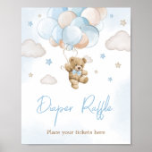 Wir können frühzeitig abwarten, Bärenballon-Windel Poster (Vorne)