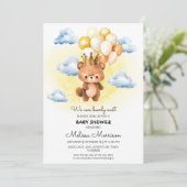 Wir können frühzeitig abwarten Bärenkuppe mit Ball Einladung (Stehend Vorderseite)