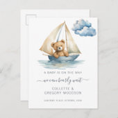 Wir können frühzeitig abwarten Bärensegler Ankündigungspostkarte (Vorne/Hinten)