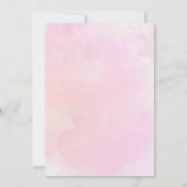 Wir können frühzeitig abwarten Bear Pink Balloon B Einladung (Rückseite)