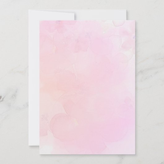 Wir können frühzeitig abwarten Bear Pink Balloon B Einladung (Rückseite)