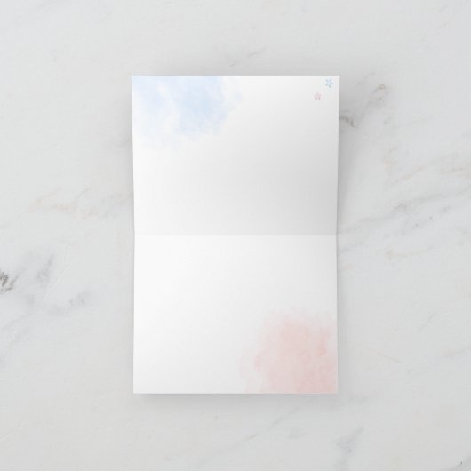 Wir können frühzeitig abwarten, bis das Geschlecht Dankeskarte (Innenseite)