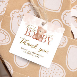 Wir können frühzeitig abwarten, bis die Babydusche Geschenkanhänger