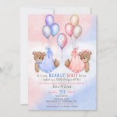 Wir können frühzeitig abwarten, bis die Gender Bär Einladung (Vorderseite)
