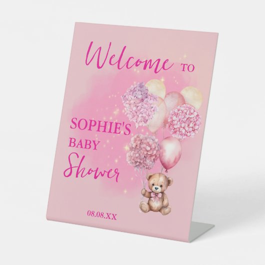 Wir können frühzeitig abwarten, bis rosa Hydrangea Sockelschild (Vorderseite)