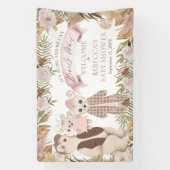 Wir können frühzeitig abwarten Boho Bear Family Ba Banner (Vertikal)