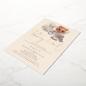 Wir können frühzeitig abwarten Boho Chic Baby Dusc Folieneinladung (Gedreht)