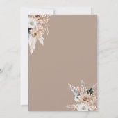 Wir können frühzeitig abwarten - Boho Teddy Bear B Einladung (Rückseite)