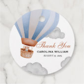 wir können frühzeitig abwarten Boy cub Babydusche Geschenkanhänger (Rückseite)