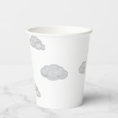 wir können frühzeitig abwarten Boy cub Babydusche Pappbecher (Rückseite)