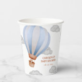 wir können frühzeitig abwarten Boy cub Babydusche Pappbecher (Vorderseite)