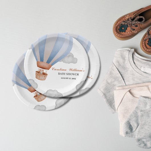 wir können frühzeitig abwarten Boy cub Babydusche Pappteller