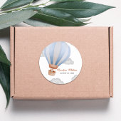 wir können frühzeitig abwarten Boy cub Babydusche Runder Aufkleber