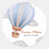 wir können frühzeitig abwarten Boy cub Babydusche Runder Aufkleber (Vorderseite)