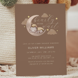 Wir können frühzeitig abwarten, bräunlicher Mond S Einladung