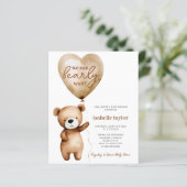 Wir können frühzeitig abwarten Budget Baby Dusche (Stehend Vorderseite)