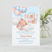 Wir können frühzeitig abwarten, einladen, Babydusc Einladung (Stehend Vorderseite)