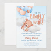 Wir können frühzeitig abwarten, einladen, Babydusc Einladung (Vorne/Hinten)