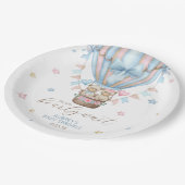 Wir können frühzeitig abwarten Junge Mädchen Twin  Pappteller (Schrägansicht)