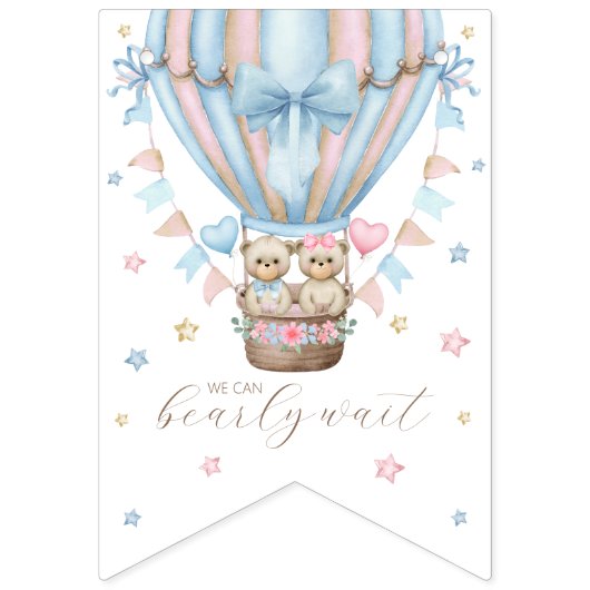 Wir können frühzeitig abwarten Junge Mädchen Twins Wimpelkette (Zweite Fahne)