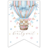 Wir können frühzeitig abwarten Junge Mädchen Twins Wimpelkette (Erste Fahne)