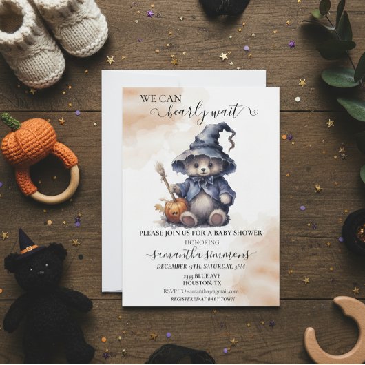 Wir können frühzeitig abwarten Kinderdusche Hallow Einladung