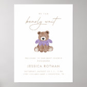 Wir können frühzeitig abwarten - Lila Girls Baby D Poster (Vorne)