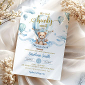 Wir können frühzeitig abwarten Luftballon Bear Bab Einladung