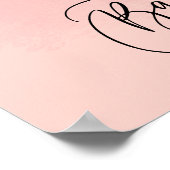 Wir können frühzeitig abwarten Mädchen Baby Dusche Poster (Ecke)