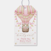 Wir können frühzeitig abwarten Mädchen Danke Geschenkanhänger (Vorderseite)