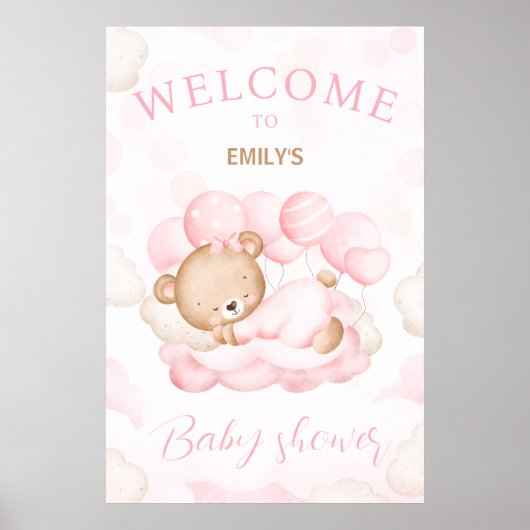 Wir können frühzeitig abwarten Mädchen Dusche Begr Poster (Vorne)